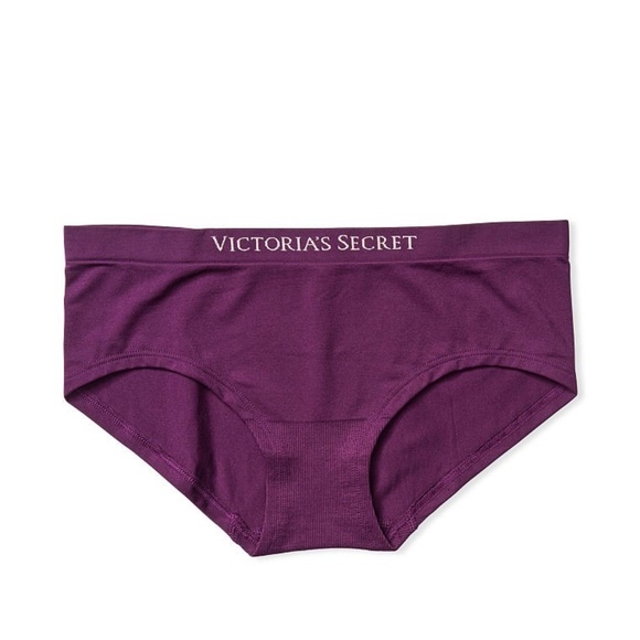 Victoria's Secret Bare Seamless Hiphugger Panty Dark Raspberry Large NEW - Picture 4 of 5